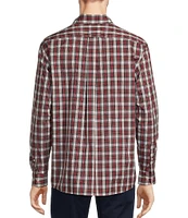 Roundtree & Yorke Big & Tall TravelSmart Easy Care Long Sleeve Medium Plaid Poplin Sport Shirt