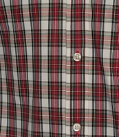 Roundtree & Yorke Big & Tall TravelSmart Easy Care Long Sleeve Medium Plaid Poplin Sport Shirt