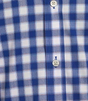 Roundtree & Yorke Big & Tall TravelSmart Easy Care Short Sleeve Medium Plaid Sport Shirt