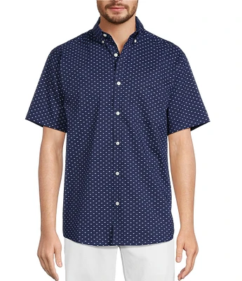 Roundtree & Yorke Big & Tall TravelSmart Easy Care Short Sleeve Turtle Print Sport Shirt