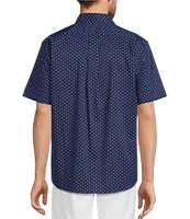 Roundtree & Yorke Big & Tall TravelSmart Easy Care Short Sleeve Turtle Print Sport Shirt