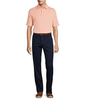 Roundtree & Yorke Big & Tall TravelSmart Short Sleeve Non-Solid Solid Jacquard Polo Shirt