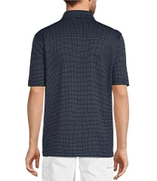 Roundtree & Yorke Big & Tall TravelSmart Short Sleeve Non-Solid Solid Jacquard Polo Shirt