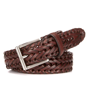 Roundtree & Yorke Big & Tall V-Braided Leather Belt