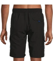 Roundtree & Yorke Boardwalk Cargo 9#double; Solid Swim Trunk
