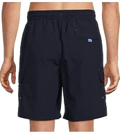Roundtree & Yorke Boardwalk Cargo 9#double; Solid Swim Trunk