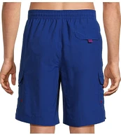 Roundtree & Yorke Boardwalk Cargo 9#double; Solid Swim Trunk