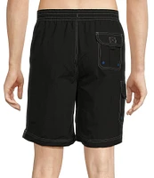 Roundtree & Yorke Boardwalk Cargo Solid 9#double; Inseam Swim Trunks