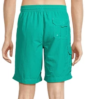 Roundtree & Yorke Boardwalk Cargo Solid 9#double; Inseam Swim Trunks