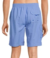 Roundtree & Yorke Boardwalk Cargo Solid 9#double; Inseam Swim Trunks