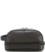 Roundtree & Yorke Bottom Zip Leather Travel Kit