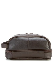 Roundtree & Yorke Bottom Zip Leather Travel Kit