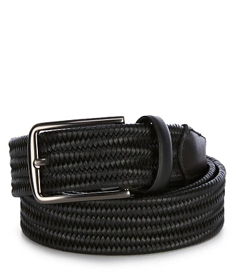 Roundtree & Yorke Braided Easy Stretch Bonded Leather Dress Belt