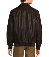 Roundtree & Yorke Burnished PU Faux Leather Bomber Jacket