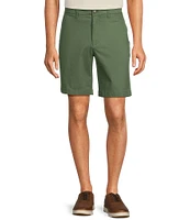 Roundtree & Yorke Casuals Classic Fit Flat Front Washed 9#double; Chino Shorts