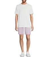 Roundtree & Yorke Casuals Classic Fit Flat Front Washed 9#double; Chino Shorts