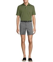 Roundtree & Yorke Casual Straight Fit Flat Front Tech Pocket Printed 7#double; Inseam Shorts