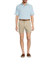 Roundtree & Yorke Casual Straight Fit Flat Front Tech Pocket Printed 7#double; Inseam Shorts