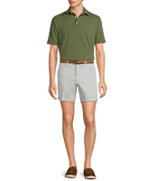 Roundtree & Yorke Casual Straight Fit Flat Front Tech Pocket Printed 7#double; Inseam Shorts