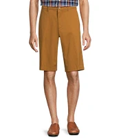 Roundtree & Yorke Casuals Classic Fit Flat Front Washed 13#double; Chino Shorts