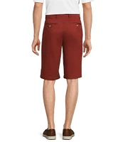 Roundtree & Yorke Casuals Classic Fit Flat Front Washed 13#double; Chino Shorts