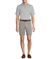 Roundtree & Yorke Casuals Straight Fit Flat Front 8#double; Inseam Chino Shorts