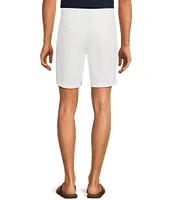 Roundtree & Yorke Casuals Straight Fit Flat Front 8#double; Inseam Chino Shorts