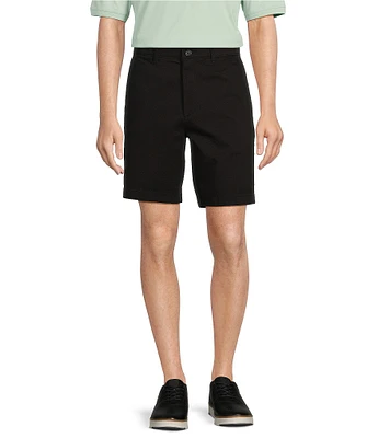 Roundtree & Yorke Casuals Straight Fit Flat Front 8#double; Inseam Chino Shorts