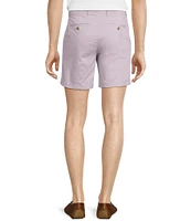 Roundtree & Yorke Casuals Straight Fit Flat Front Washed 7#double; Chino Shorts