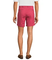 Roundtree & Yorke Casuals Straight Fit Flat Front Washed 7#double; Chino Shorts