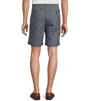 Roundtree & Yorke Casuals Flat Front Straight Fit Jacquard 9#double; Inseam Shorts