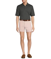 Roundtree & Yorke Casuals Straight Fit Flat Front Washed 5#double; Chino Shorts