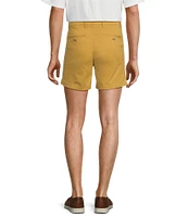 Roundtree & Yorke Casuals Straight Fit Flat Front Washed 5#double; Chino Shorts