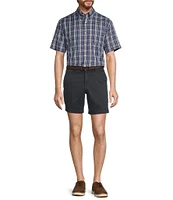 Roundtree & Yorke Casuals Tech Pocket Printed 7#double; Inseam Shorts