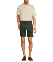 Roundtree & Yorke Casuals Tech Pocket Printed 9#double; Inseam Shorts