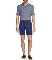 Roundtree & Yorke Classic Flat Front Performance Space Dye 8#double; Pull On Shorts