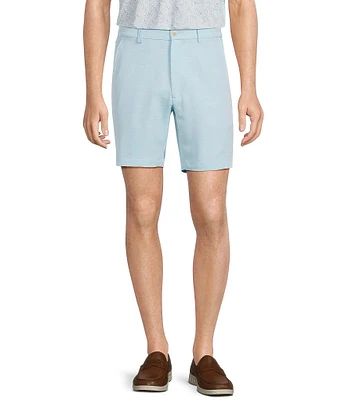 Roundtree & Yorke Classic Flat Front Performance Space Dye 8#double; Pull On Shorts