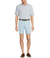 Roundtree & Yorke Classic Flat Front Performance Space Dye 8#double; Pull On Shorts