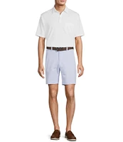 Roundtree & Yorke Classic Flat Front Performance Space Dye 8#double; Pull On Shorts