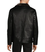 Roundtree & Yorke Faux Fur & Leather Jacket