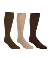 Roundtree & Yorke Flat-Knit Acrylic Crew Socks 3-Pack