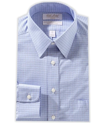 Roundtree & Yorke Gold Label Big & Tall Slim-Fit Non-Iron Point Collar Printed Dress Shirt