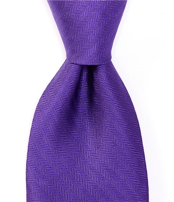 Roundtree & Yorke Herringbone Solid Narrow 3 1/8#double; Silk Tie