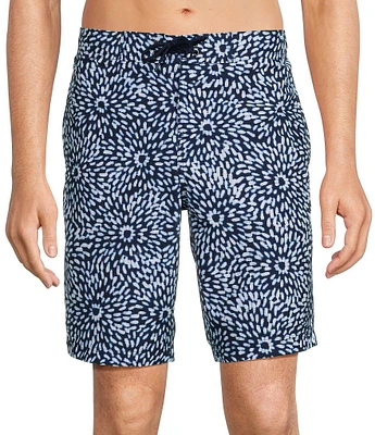 Roundtree & Yorke Ikat Burst 10#double; Inseam Swim Trunks