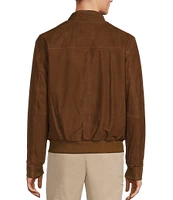 Roundtree & Yorke Leather Baseball Bomber Jacket