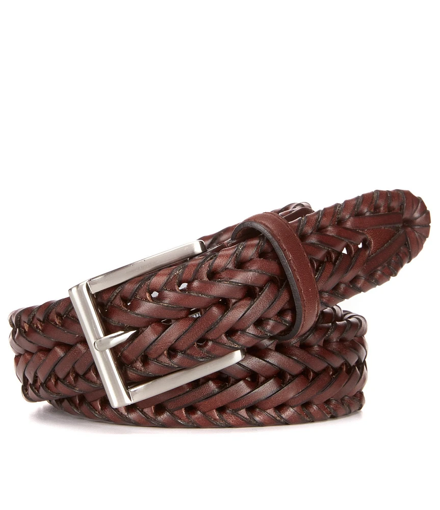 Roundtree & Yorke Leather Braided Belt