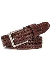 Roundtree & Yorke Leather Braided Belt