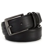 Roundtree & Yorke Leather Herringbone Belt