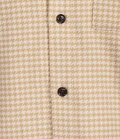 Roundtree & Yorke Long Sleeve Heavyweight Twill Houndstooth Shirt Jacket