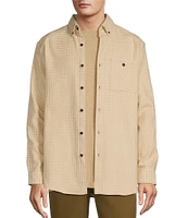 Roundtree & Yorke Long Sleeve Heavyweight Twill Houndstooth Shirt Jacket